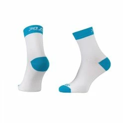 XLC Chaussettes De Compression CS-S03 Blanc Bleu -magasin de vélo 7209 xlc chaussettes de compression cs s03 blanc bleu 2 2x